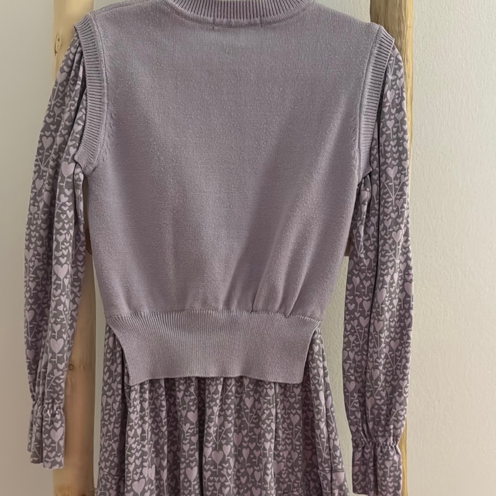 Imoga Purple Long Sleeve Dress with Leggings - Picture 6 of 6